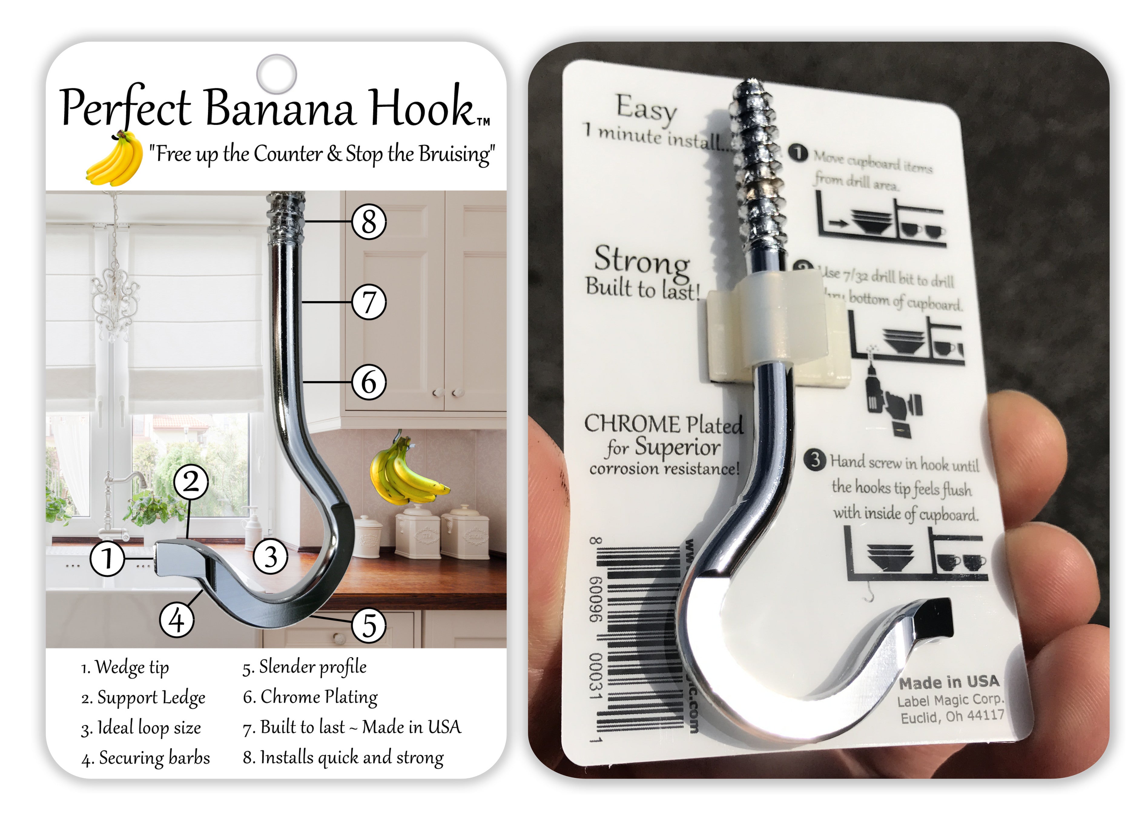 Perfect Banana Hook ~ Chrome